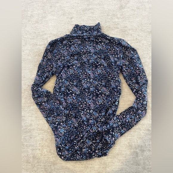 J. Crew Ruched matte jersey turtleneck in Coventry floral - Picture 8 of 8